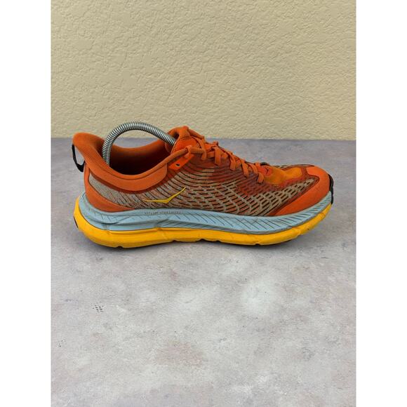 Hoka One One Mens Mafate Speed 4 1129930 Orange Running Shoes Sneakers Sz 9 Read - Picture 9 of 13